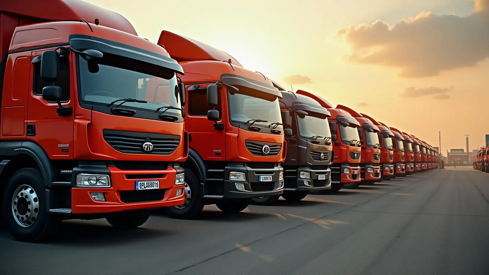 ZAFTYS company-operated commercial trucks on an Indian corridor
