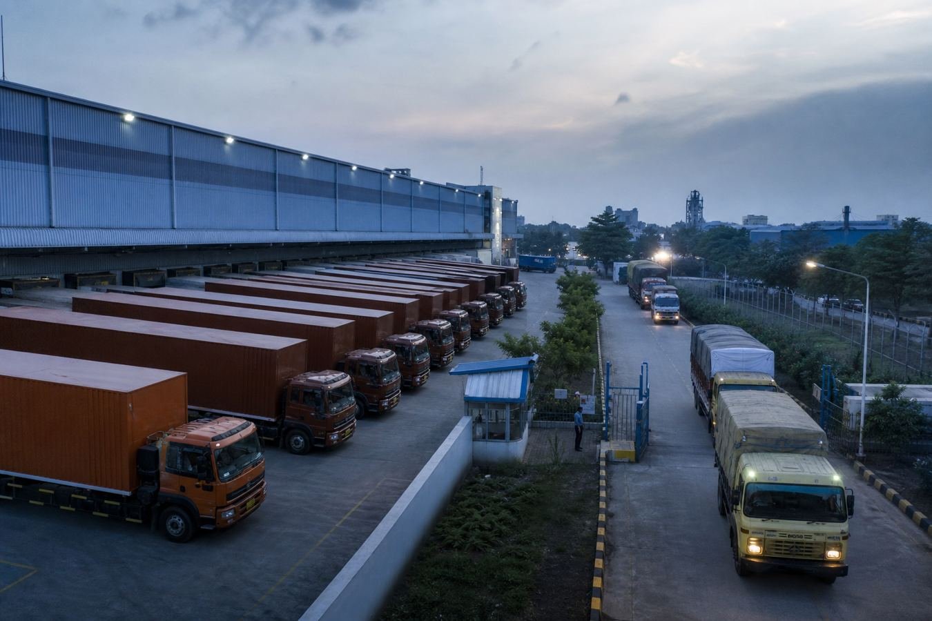 Dedicated fleet trucks assigned to a recurring freight program
