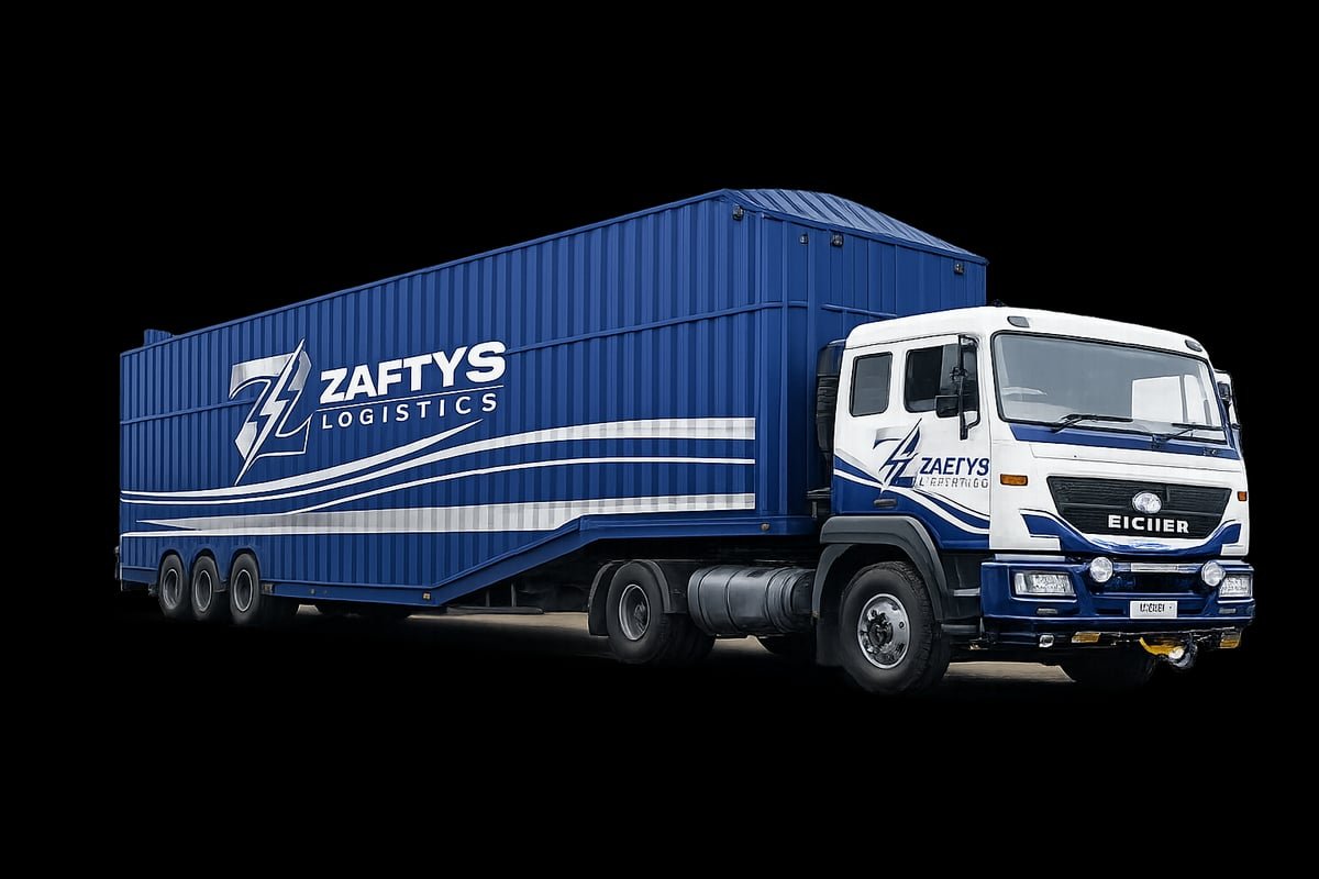Container and box-body truck for sealed, palletized freight