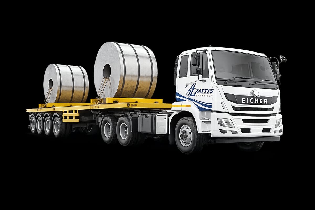 Flatbed and trailer for steel, machinery, and heavy industrial cargo