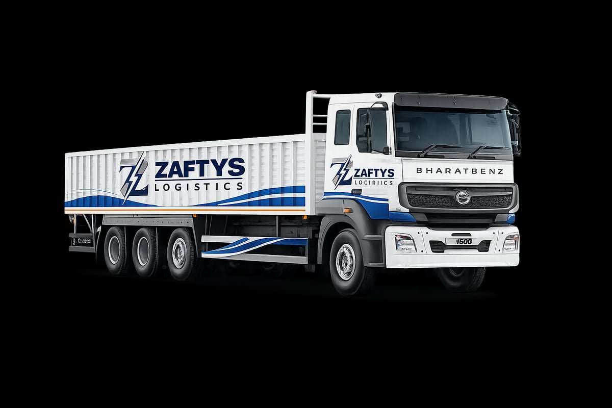 Open-body freight truck for bulk solids and industrial corridor haulage