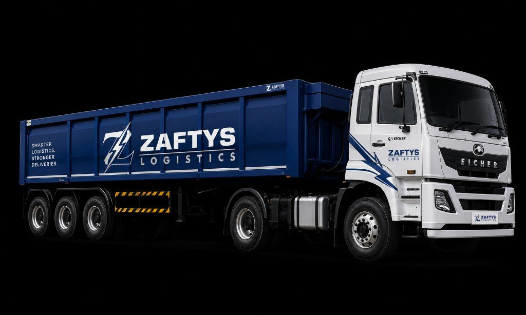 ZAFTYS company side wall trailer used on industrial corridors