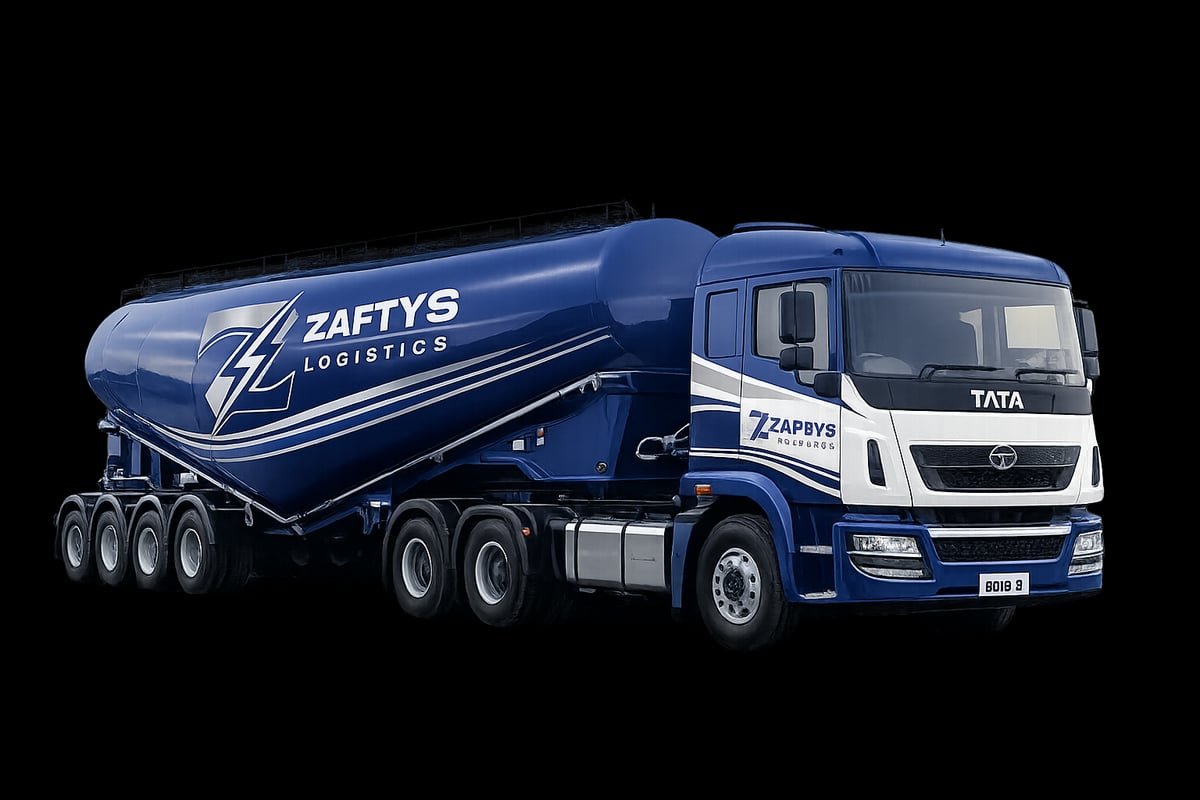 Pneumatic bulker truck for cement, fly ash, lime, and powder